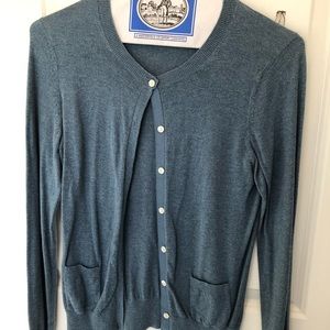 Blue cardigan perfect for the office